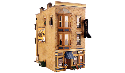 Woodland Scenics 5843 O Scale J.W. Cobbler - Built-&-Ready Landmark Structures(R) -- Assembled - 5-3/8 x 7-7/8 x 10-1/4" 13.6 x 20 x 26cm