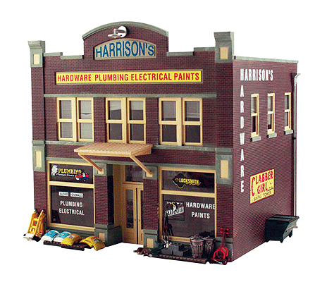 Woodland Scenics 5891 O Scale Harrison's Hardware - Landmark Structures(R) -- Kit - 10-1/4 x 9 x 8-3/16" 26 x 22.8 x 20.7cm