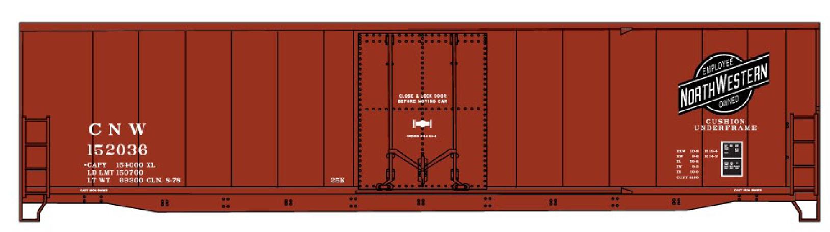 Accurail 5820 Ho 50'Pd Steel Boxcar C&Nw