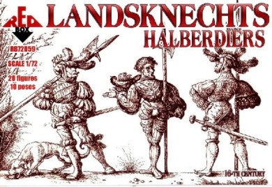 Red Box Figures 72059 1/72 Landsknects Halberdiers XVI Century (20)
