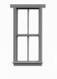 Tichy Trains 8031 HO 2/2 Dbl Hung Window w/Glazing & Shades 28"w x 69"h (12) (D)