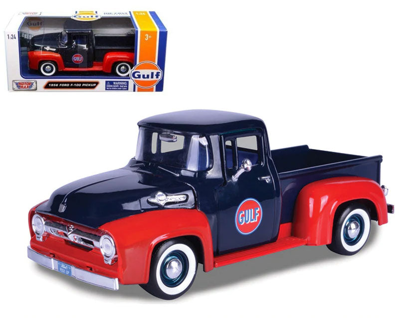 Motormax 79647 1/24 Scale Gulf - 1956 Ford F100 Pickup