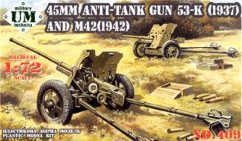 Unimodel 409 1/72 45mm Anti-Tank Guns: M42 Mod 1942 & 53K Mod 1937