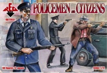 Red Box Figures 72037 1/72 Policemen & Citizens (48)