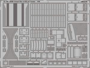 Eduard 53192 1/48 Ship- DKM Type VIIC U552 U-Boat Tower Pt.2 for TSM