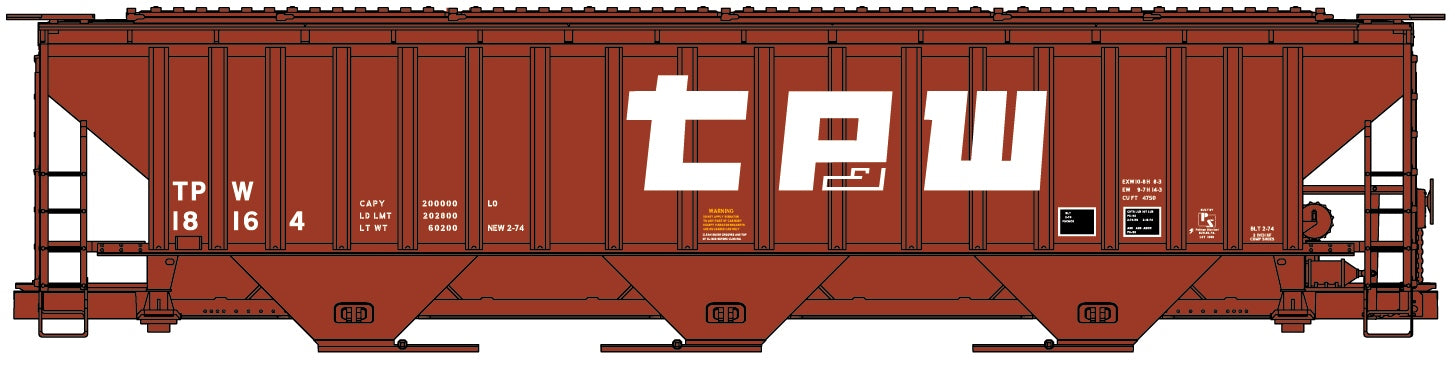 Accurail 6538 Ho Ps Cvd Hopper Tp&W