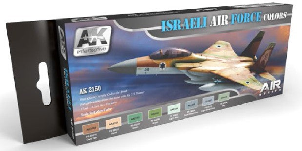 AK Interactive 2150 Air Series: Israeli Air Force Acrylic Paint Set (8 Colors) 17ml Bottles