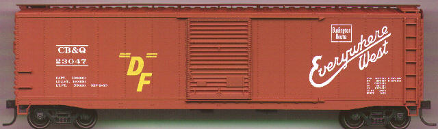 Accurail 5008 Ho 50' Riveted Boxcar Cb&Q