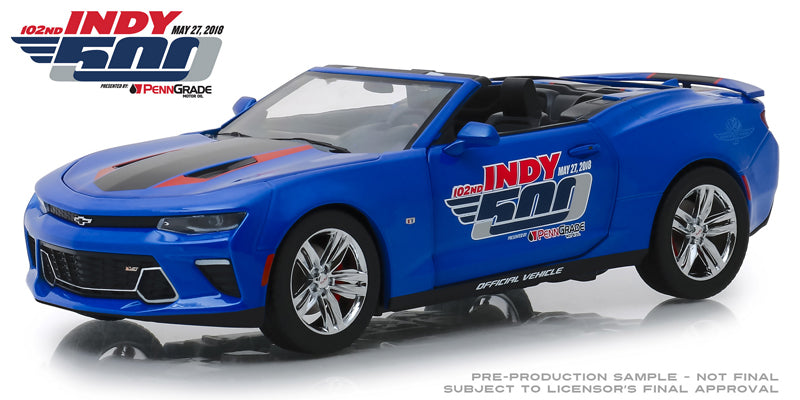 Greenlight 18248 1/24 Scale 2018 Chevrolet Camaro Convertible 500 Festival Event Car