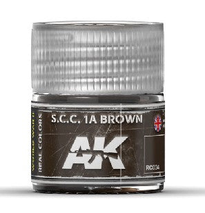 AK Interactive RC34 Real Colors: SCC 1A Brown Acrylic Lacquer Paint 10ml Bottle