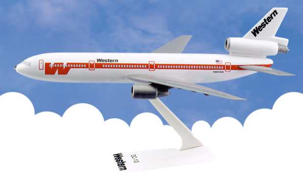 Flight Miniatures LP3348 Dc-10-30 Western (White) 1/250