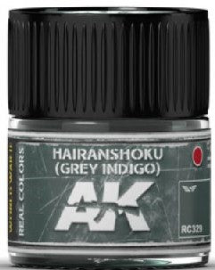 AK Interactive RC329 Real Colors: Hairyokushoku (Grey Indigo) Acrylic Lacquer Paint 10ml Bottle