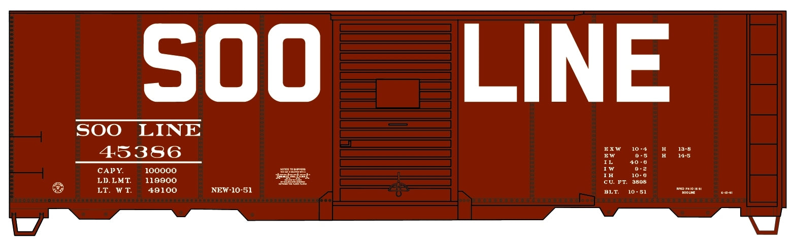 Accurail 3561 Ho 40'Riveted Steel Boxcar Soo