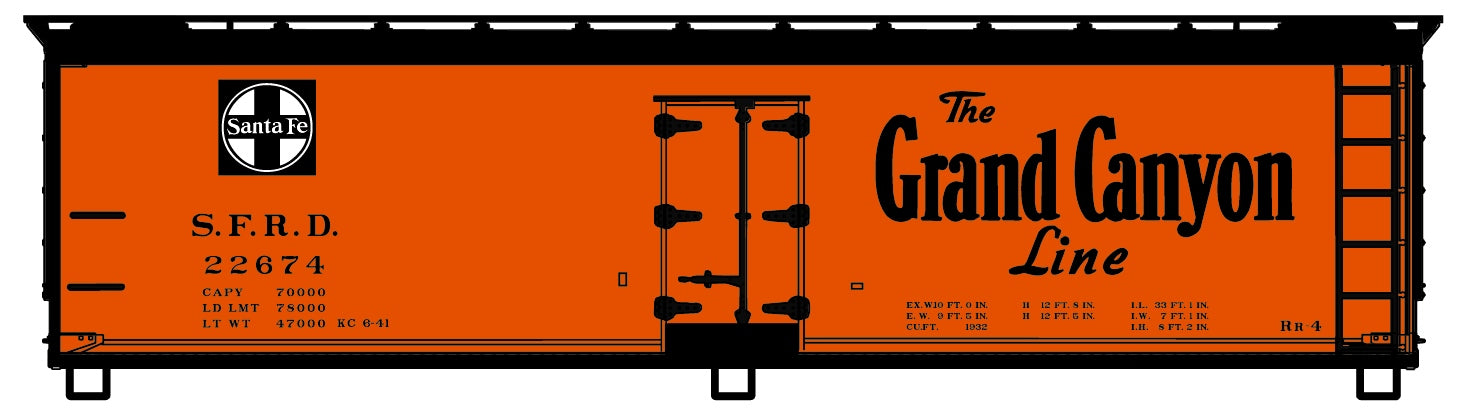 Accurail 48153 Ho Ds Boxcar Santa Fe Grandcan