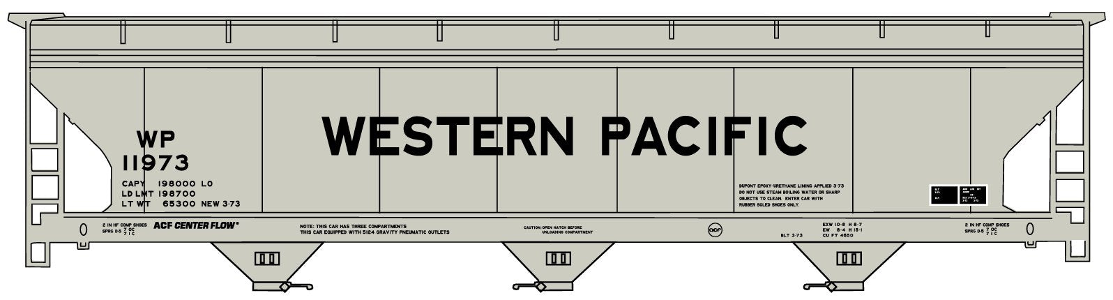 Accurail 2111 Ho Acf Cvd Hopper Wp