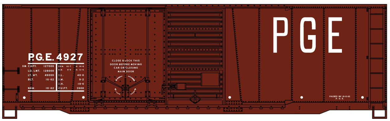 Accurail 3812 Ho 40' Cd Boxcar Pge