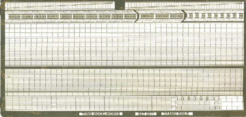 Toms Model Works 3511 1/350 RMS Titanic Rails (D)