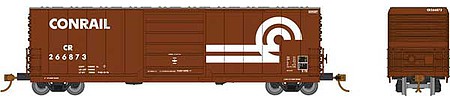 Rapido Trains 139006 HO Scale Evans X72A Boxcar 6-Pack - Ready to Run -- Conrail (Boxcar Red, Large Logo)