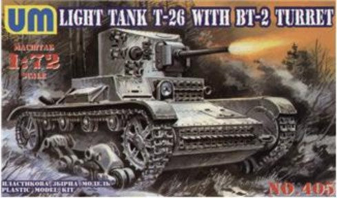 Unimodel 405 1/72 T26 WWII Soviet Light Tank w/BT2 Turret