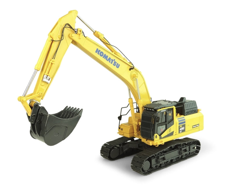 Universal Hobbies 8120 1/50 Scale Komatsu PC490 LC-11 Tracked Excavator Features: Body swivels
