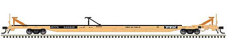 Atlas 50004444 N Scale ACF 89' 4" Intermodal Flatcar - Ready to Run - Master(R) -- TTX RTTX 603876 (yellow, black)