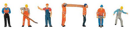 Faller 151665 HO Scale On the Building Site Construction Workers -- pkg(7)