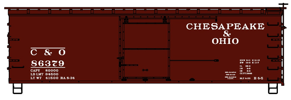Accurail 1403 Ho 36'Ds Wood Boxcar C&O