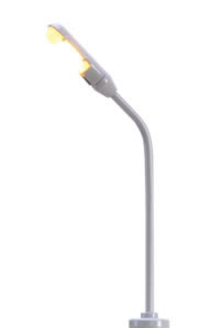 Brawa 83000 N Scale Single Curved-Arm LED Light with Plug and Socket Base -- 1-7/8" 4.8cm