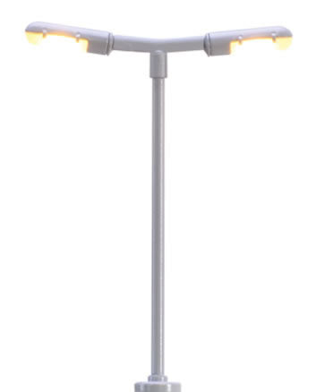 Brawa 83002 N Scale double Platform LED Light with Plug and Socket Base -- 2-3/16" 5.5cm