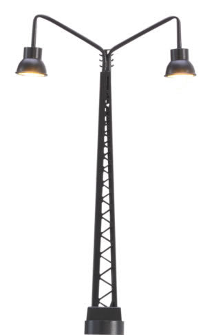 Brawa 83011 N Scale Lattice Boom Double-Arched LED Light with Plug and Socket Base -- 2-3/4" 7cm