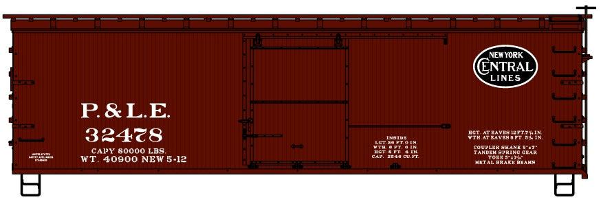 Accurail 80861 36' Wood Boxcar P&Le 32478