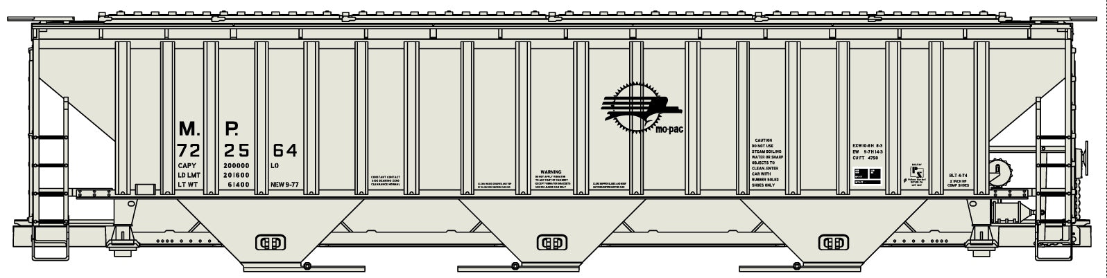 Accurail 6531 Ho Ps 3-Bay Cvd Hopper Mp