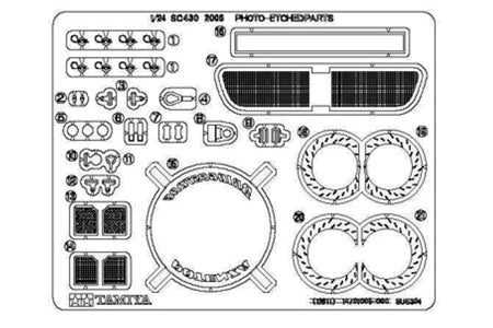 Tamiya 12617 1/24 SC430 2006 GT Car Photo-Etched Detail Set