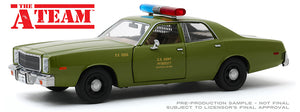 Greenlight 84103 1/24 Scale US Army Police - 1977 Plymouth Fury