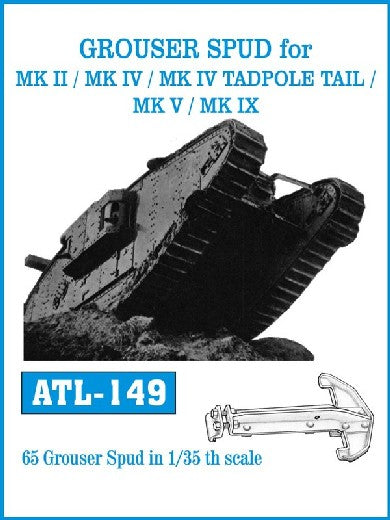 Friulmodel 149 1/35 Grouser Spud for Mk II/IV, MK IV Tadpole Tail, Mk V/IX Track Set (65 Links)