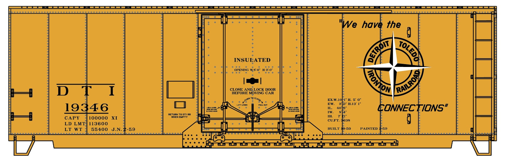 Accurail 31072 Ho 40' Steel Pd Boxcar Dt&I