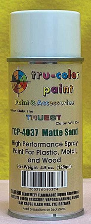 Tru-Color Paint 4037 All Scale Aerosol Spray Paint 4.5oz 135ml Can -- Matte Sand
