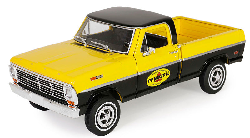 Greenlight 85082 1/24 Scale Pennzoil - 1969 Ford F-100 Pickup Running on