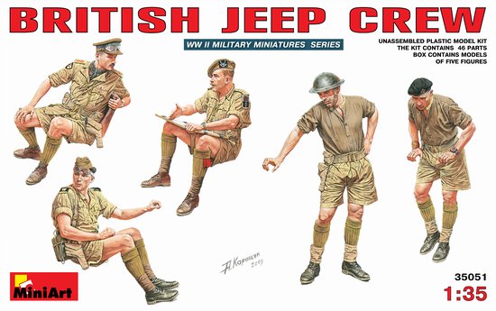 Miniart Models 35051 1/35 British Jeep Crew (5)