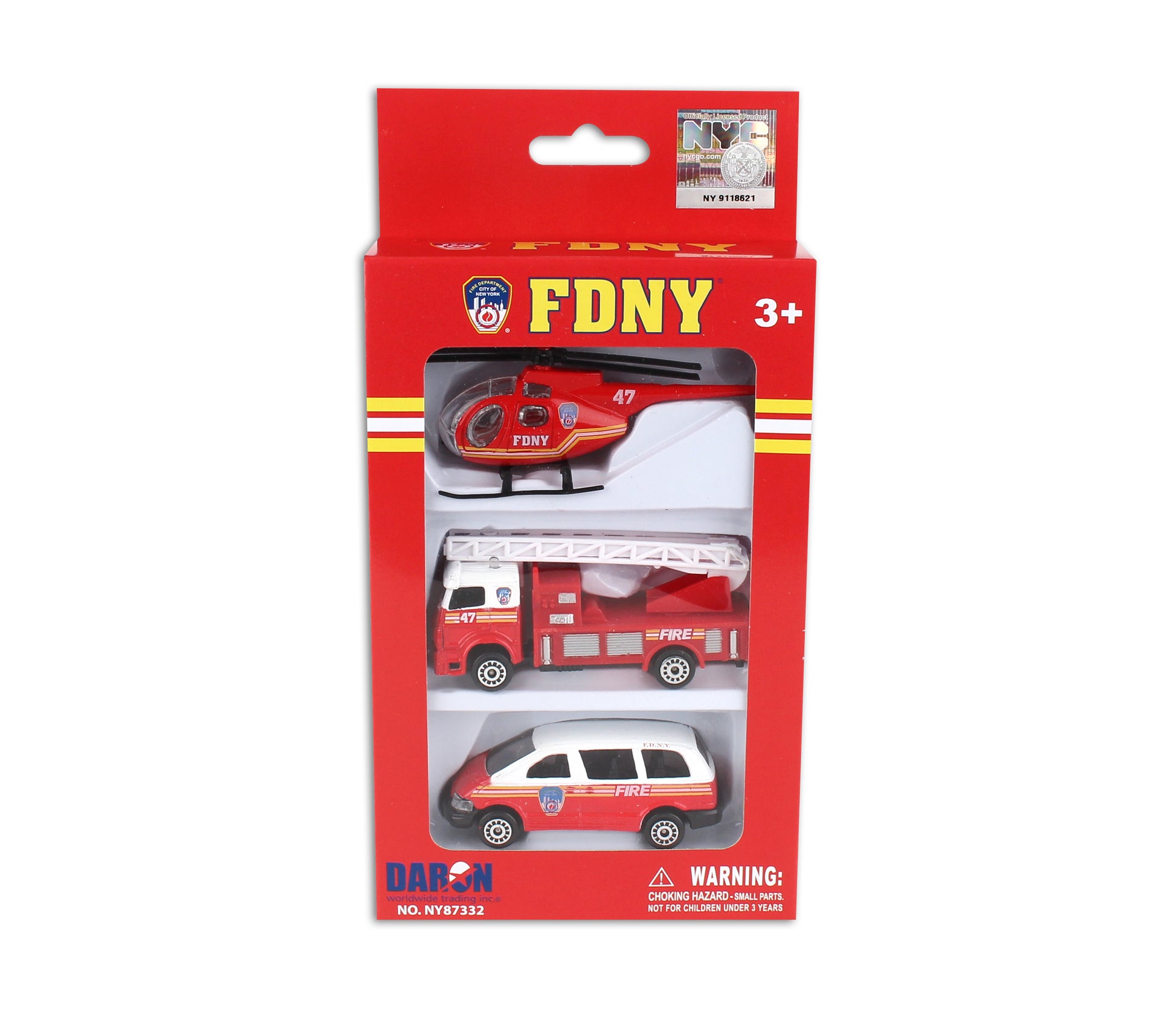 Daron New York City NY87332 Fdny 3 Piece Vehicle Set (**)