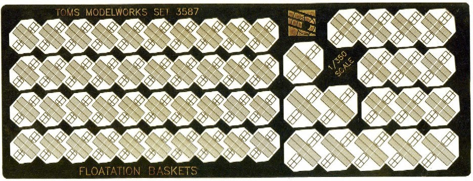 Toms Model Works 3587 1/350 Post-War 1950s-60s US Carrier Flotation Baskets (D)