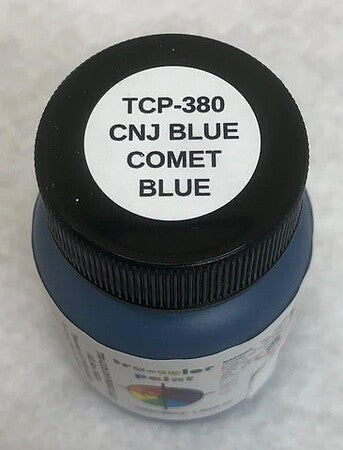 Tru-Color Paint 380 All Scale Railroad Color Acrylic Paints - 1oz 29.6mL -- Central Railroad of New Jersey Blue Comet Blue