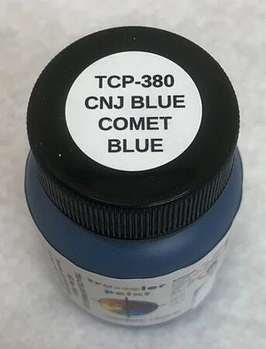 Tru-Color Paint 380 All Scale Railroad Color Acrylic Paints - 1oz 29.6mL -- Central Railroad of New Jersey Blue Comet Blue