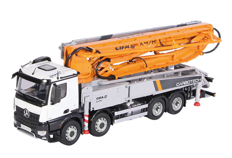 NZG 8851 1/50 Scale CIFA K47H Concrete Pump Mounted on Mercedes-Benz Arocs