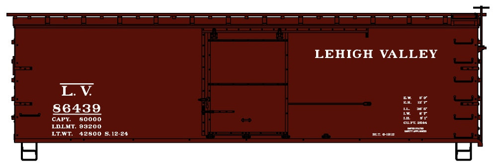 Accurail 1706 Ho 36'Ds Wood Boxcar Lv