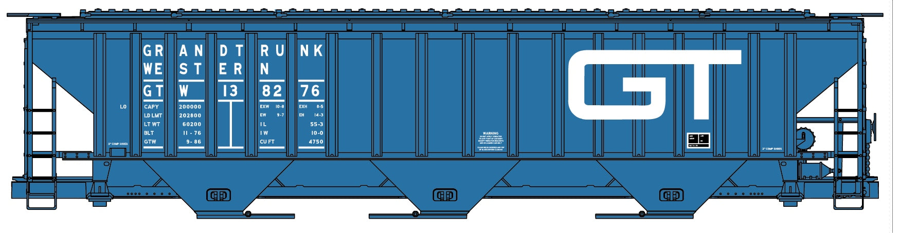 Accurail 6527 Ho 3-Bay Cvd Hopper Gtw