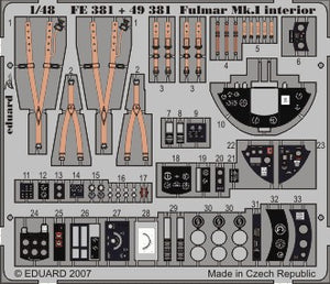 Eduard 49381 1/48 Aircraft- Fulmar Mk I Interior for MPM (Painted Self Adhesive) (D)