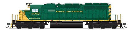 Broadway Limited 6792 HO Scale EMD SD40-2 Low Nose - Sound and DCC - Paragon4(TM) -- Reading & Northern #3054 (green, yellow)