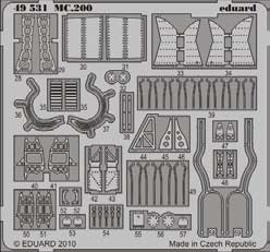 Eduard 49531 1/48 Aircraft- MC200 Interior for ITA (Painted Self Adhesive) (D)