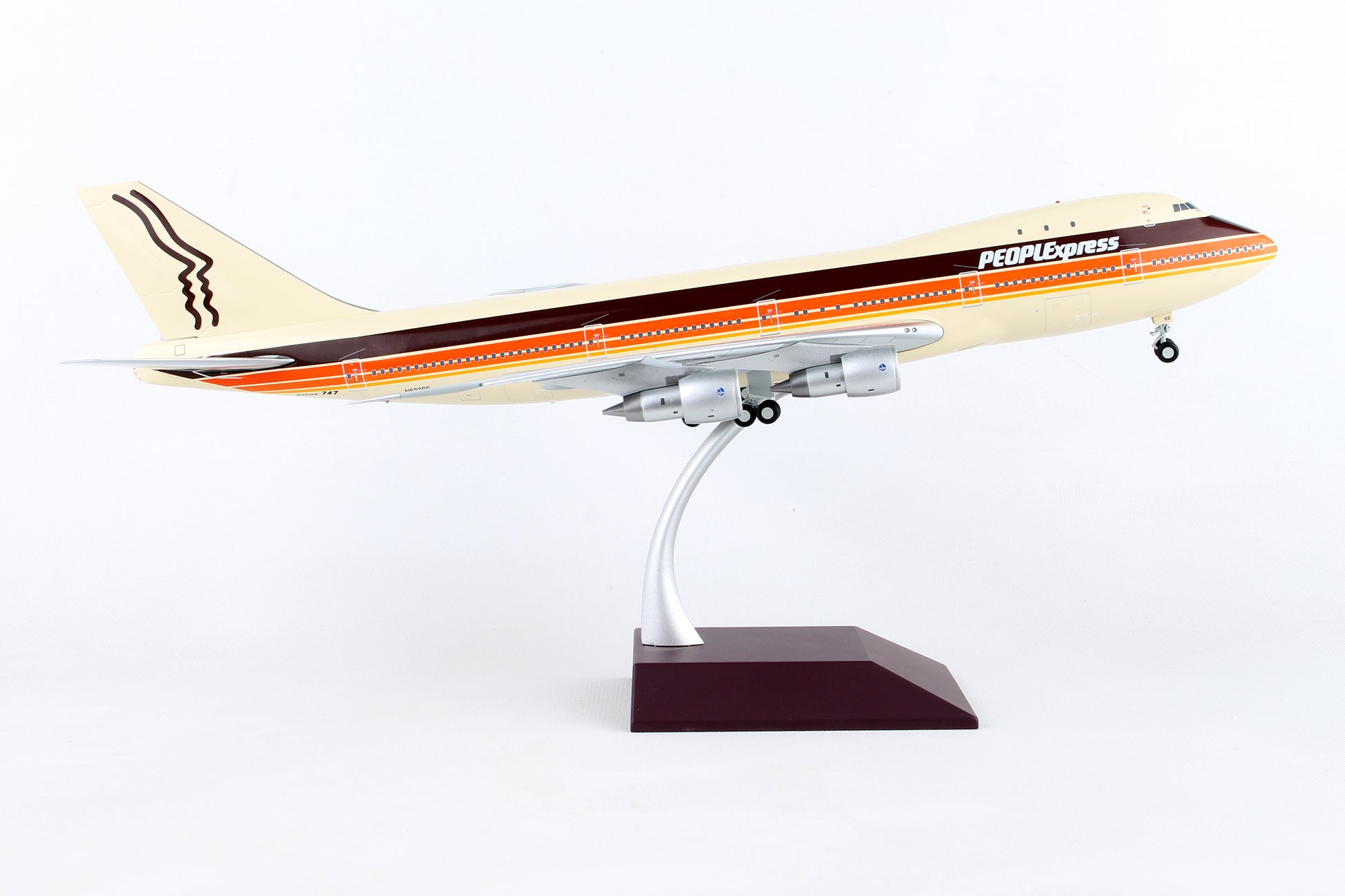Gemini Jets 1/200 G2PEX695 Gemini200 People Express 747-100 1/200 Reg#N603Pe (**)
